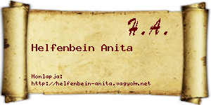 Helfenbein Anita névjegykártya